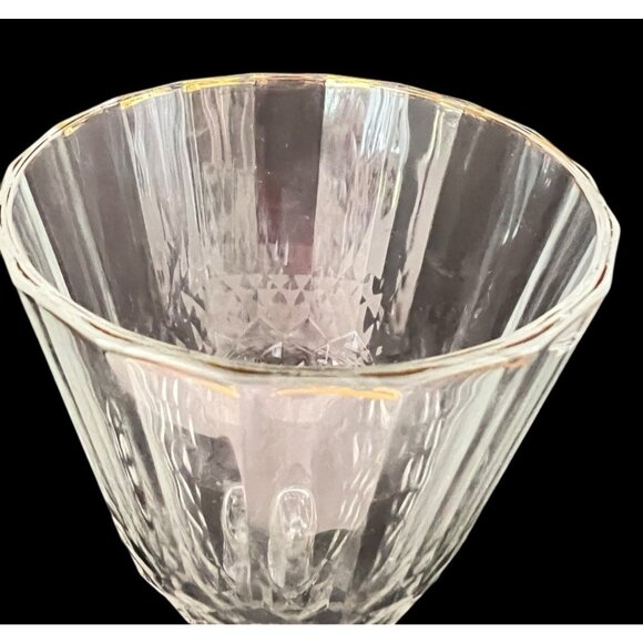 PAIR Pasabahce "Diony" Red Wine Goblets Stemmed Gold Rimmed 7.25"H x 3.5"D - Picture 8 of 12